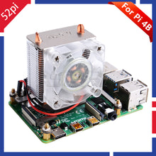 Load image into Gallery viewer, New 52Pi ICE-Tower Cooling Fan V2.0 Super heat dissipation 7 Colours Light 5-Layer Case for Raspberry Pi 4B / 3B / 3B+